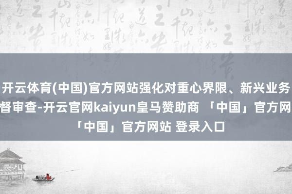 开云体育(中国)官方网站强化对重心界限、新兴业务的穿透式监督审查-开云官网kaiyun皇马赞助商 「中国」官方网站 登录入口