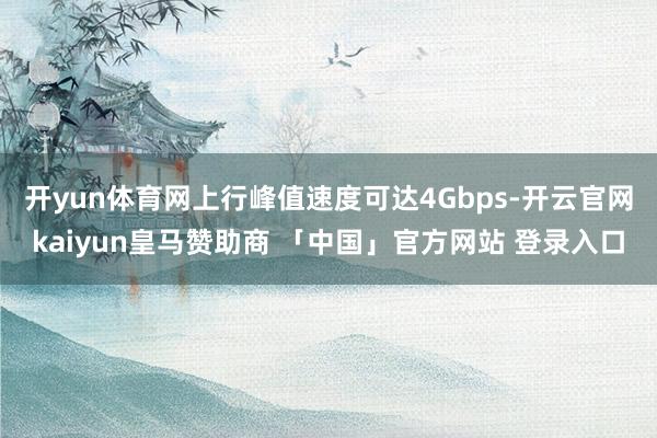 开yun体育网上行峰值速度可达4Gbps-开云官网kaiyun皇马赞助商 「中国」官方网站 登录入口