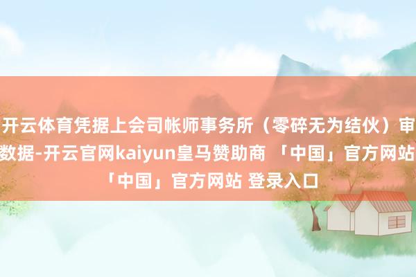 开云体育凭据上会司帐师事务所（零碎无为结伙）审计的财务数据-开云官网kaiyun皇马赞助商 「中国」官方网站 登录入口